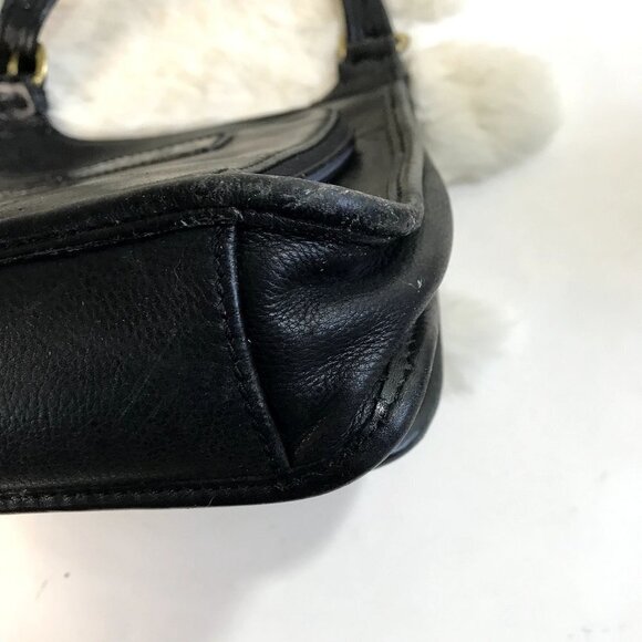 Vintage FOSSIL Keyper Black Leather Crossbody Bag Messenger Wallet Bag Travel - Picture 7 of 13